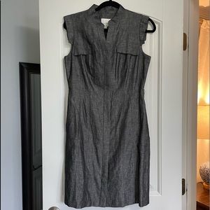 Donna Morgan Grey Linen Dress size 6
